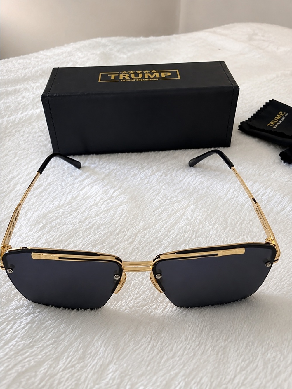 TRUMP 2024 Collection Gold & Black Sunglasses with Case
